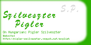 szilveszter pigler business card